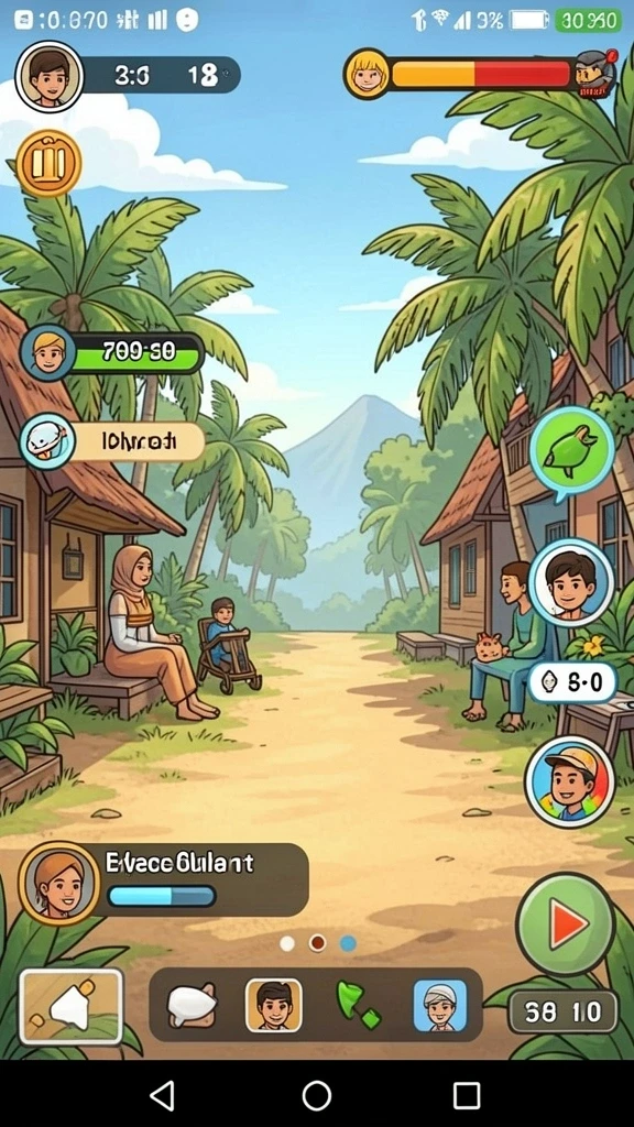 langit99 - Screenshot menampilkan fitur kustomisasi karakter yang beragam.